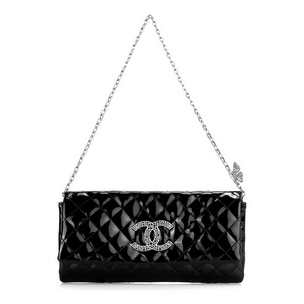 7A Replica Chanel Classic Flap Bag A3338 Black Patent Leather